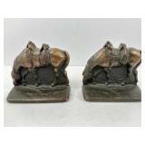 Grazing Horse Bronze Finish Bookends