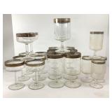 Silver Rimmed Stemware