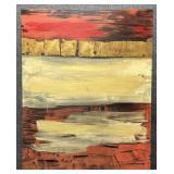Signed Large Abstract Print on Canvas