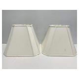 Two Matching White Lamp Shades