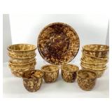 Vintage Yellow Ware Bowls and Cups