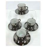 George Jensen Silver Tone Espresso Cups