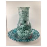 Large Vase and Decorative Bowl