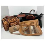 Four Crafted Handbags