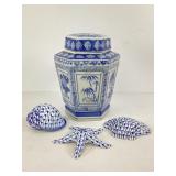 Blue and White Ceramic Decor
