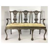 Mini Metal Upholstered Bench