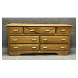 Vintage Oak Double Dresser Two of Two
