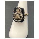 10 KT Vintage Masonic Signet Ring