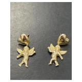 Pair 14 KT Angel Earrings