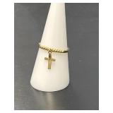 14 KT Cross Ring