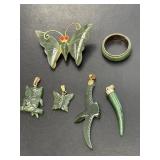 Six Pieces Jade Jewelry