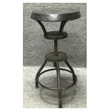 Vintage Industrial Adjustable Height Black Stool