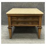 Two Piece Mediterranean End Table