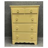 Butter Yellow Wooden Chest