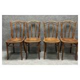 Set of Four Vintage Bentwood Bistro Chairs