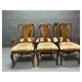 Six Vintage Queen Anne Dining Chairs