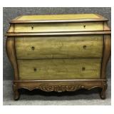 Painted Bombe Chest One of Two