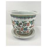 Chinese Famille Rose Jardiniere with Under Plate