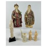 Two Carved Bone Figurines and More