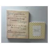 Two Wall Hangings Serenity Prayer and Sunshine