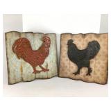 Rooster and Hen Wall Art