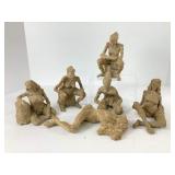 Raw Textured Clay Figures