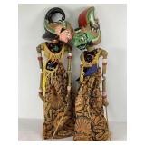 Hand Carved Wooden Rod Puppets
