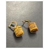 Sterling Vermeil Stone Earrings