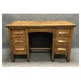 Antique Quarter Sawn Oak Teachers Desk