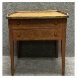 Two Drawer Primitive Antique Pine Slant Top Desk