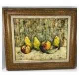 Signed Framed Impressionist Still Life Print