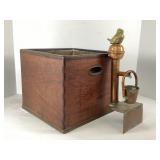 Brass Fountain and Planter Box