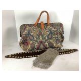 Vintage Tote Bag with Purse and Belt