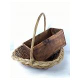 Basket and Wooden Box