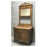 Vintage Oak Veneer Wash Stand