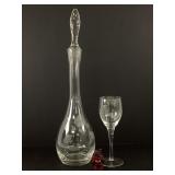 Crystal Floral Etched Decanter