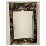 Black and Gold Chinoiserie Wall Mirror
