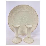 Lenox Platter and Candlesticks
