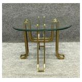 Mid Century Glass Top Table