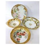 Hand Painted Gilded Dishes