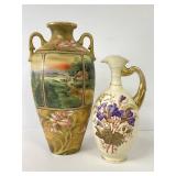 Hand-Painted Austrian Vases