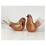 Murano Art Glass Bird Figurines