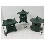 Set Of Three Tea Light Candle Holders