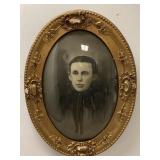 Oval Framed Bubble Glass Portrait