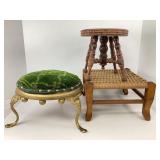 Small Wooden and Metal Footstools