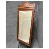 Wood Framed Frosted Mirror