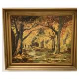 Wood Framed Painting on Canvas