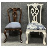 Two Vintage Chippendale Dining Chairs