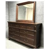 Klaussner Dark Wood Ten Drawer Dresser