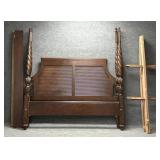 Traditional Dark Wood Four Poster King Bed